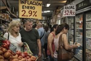 Vecinos realizan compras en un comercio de cercanía mientras el aumento de precios sigue presionando el consumo cotidiano.